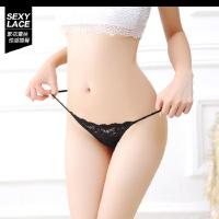 2/3条欧美细带窄边蕾丝内裤女 性感中低腰镂空蕾丝诱惑女士三角裤 臻依缘
