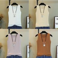 夏季女装新款冰丝无袖吊带背心内外穿性感韩版圆领针织打底衫上衣 臻依缘