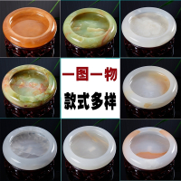 米魁玉石烟灰缸天然定制家用复古大号欧式创意个性潮流多功能大理雪茄