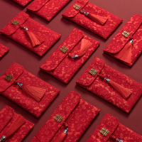万元布红包 双层蕾丝布红包中国风利是封结婚用红包改口红包