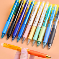 晨光按动可擦笔中性笔小学生热可擦0.5晶蓝色3-5年级正品摩魔力易擦笔墨蓝黑色水笔按压式子优握可檫笔