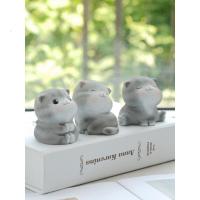 可爱猫咪米魁摆件创意树脂车内装饰品日式办公桌面小送闺蜜生日女