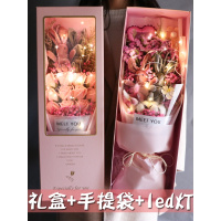 米魁满天星干花情人节真花花束永生花礼盒花创意生日包装520女友