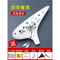 陶笛12孔初学者入门松音中音C调十二孔AC专业六陶埙学生儿童6乐器创意礼品