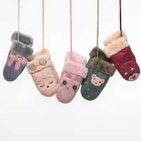 3-8岁儿童手套冬 保暖加绒连指加厚秋冬季男童女童孩小学生可爱动物