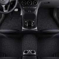 汽车丝圈脚垫18新款奔驰C200LE300LGLC260CLA奥迪A3A4A6LQ5Q3 净雅系列-黑色丝圈脚垫 抖音