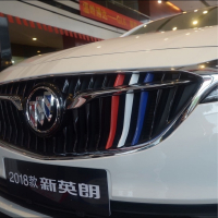 闪电客15-19新英朗专用改装中网三色条新威朗凯越新君威君越改装装饰条 18-19威朗[铝合金]主驾