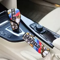 闪电客汽车装饰漂亮内饰档位套汽车挂挡保护套自动手动手动档把头套饰品 手刹套-摩丝花结粉色