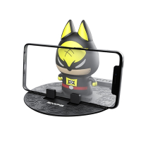 车载手机支架车用导航支架卡扣式多功能硅胶垫其他创意车载支架剑圣公仔版手机 忍猫手机架