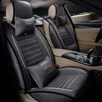 定做上海大众polo两厢车汽车座垫1.4L1.6L波罗cross椅套四季通 豪华版-黑色