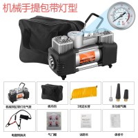双缸电动车载充气泵48-72V60v电瓶车打气筒高压220V打气泵 双30缸机械表手提包带灯汽车专用（仅12v）