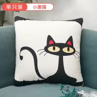 车载抱枕车用枕头被子两用一对车内毛毯汽车空调被冬季折叠二合一 [单层空调被]小黑猫