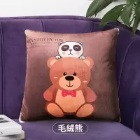 抱枕被子两用车载枕头汽车靠垫车内折叠被子二合一毛毯空凋被一对 法兰绒款-玩具熊(单个)