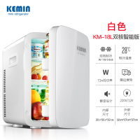 科敏(KEMIN)18L制冷车载小冰箱迷你小型家用寝室宿舍车家两用学生单人用 18L双核机械版-白色