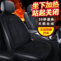 汽车加热坐垫冬季闪电客单双座椅车载电加热改装毛绒座垫12V24V制热保暖