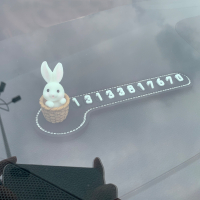 闪电客汽车临时停车号码牌可爱挪车电话牌车用移车牌车内装饰用品大全(BN6)