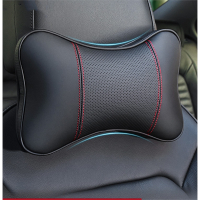 闪电客汽车头枕颈枕一对车载睡枕靠枕车用枕头座椅腰靠垫真皮车内用品