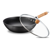 【铸铁真不锈】Joyoung/九阳CZB3025-A炒锅无涂层防刮耐磨30CM（4套/件，整件发货）