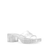 Gucci古驰女款Platform Block Heel Slide Sandals时尚透明厚底跟滑凉鞋