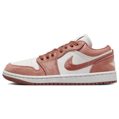 Jordan Air Jordan 1 Low SE "Canvas"减震防滑低帮复古篮球鞋女款粉白FN3722-801