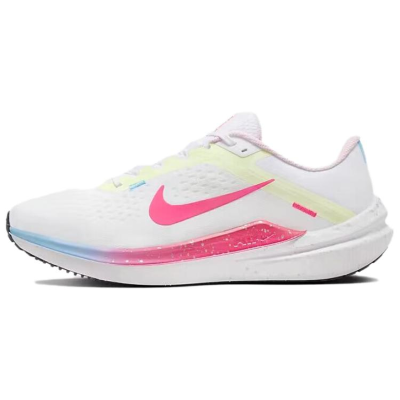 耐克NIKE Air Winflo 10 透气支撑轻便 低帮 跑步鞋 女款 白粉 系带运动跑步鞋 FZ3973-100