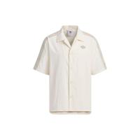 三叶草Adidas Originals Monogram Shirt Logo印花拼色运动休闲短袖衬衫 IN1032