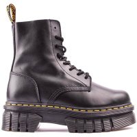 Dr Martens Audrick 8 孔眼靴子黑色女款英伦风鞋靴软硬皮经典款真皮孔马丁靴 AUD8BLKW