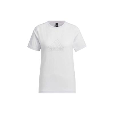 Adidas阿迪达斯 SPORTSWEAR TEE 印花纯棉休闲纯色短袖 T恤 女款 符点灰 IM8838