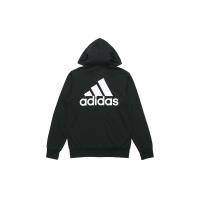 adidas 阿迪达斯 Logo连帽拉链运动休闲针织外套 男款 黑色 休闲百搭 舒适透气 轻盈 GK9044