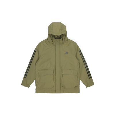 adidas 阿迪达斯 Utilitas Ho Jkt 纯色保暖运动连帽棉服外套夹克 冬季 男款 橄榄色 GT1691