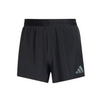 adidas 阿迪达斯 Adizero Running Split Shorts Logo标识直筒运动短裤 男款 黑色