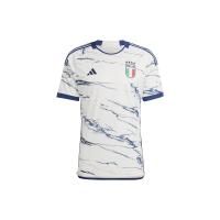 adidas阿迪达斯 Logo印花圆领短袖足球服 23/24赛季 意大利FIGC 男款 米白色 HS9896