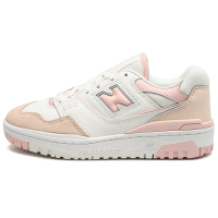 New Balance NB 550 低帮 休闲百搭 舒适透气 复古篮球鞋 休闲鞋 女款 白粉 BBW550WP