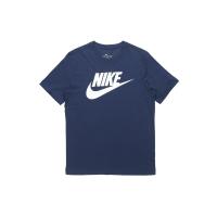 Nike 耐克 Sportswear 美式复古logo印花圆领运动短袖T恤 男款 深藏青色 AR5005-411