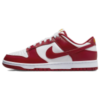 Nike 耐克 Dunk Retro "Gym Red" 皮革 潮流复古 防滑耐磨轻便 低帮 板鞋 男款 白红