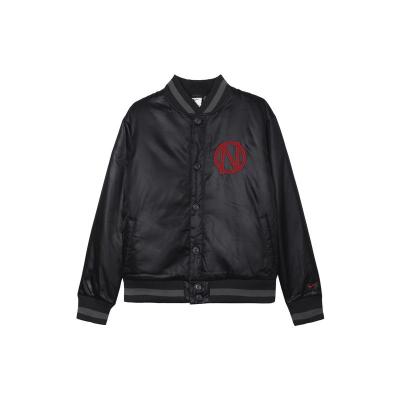 Nike 耐克 字母图案单排扣保暖长袖夹克外套 棒球服 男款 黑色 DQ6204-045