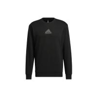 adidas 阿迪达斯 新款纯色徽标Logo圆领长袖卫衣 舒适透气耐磨 男款 黑色 IP4965