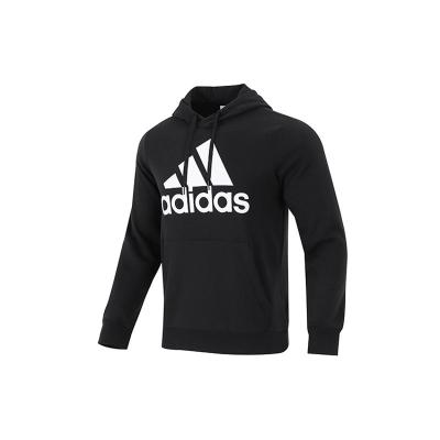 adidas 阿迪达斯 M Bl Fl Hd 大Logo袋鼠袋连帽套头卫衣 男款 黑色 GK9220