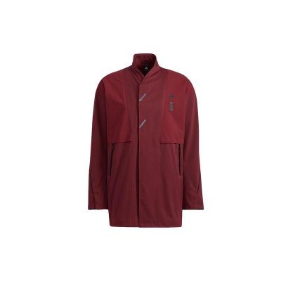 阿迪达斯 adidas Wj Xia Long Jkt 武极系列 Logo中长款立领运动夹克外套男款砖红色 HE5122