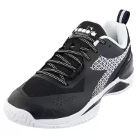 迪亚多纳(DIADORA)Men's黑白色稳定缓震耐磨网球鞋