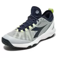 迪亚多纳(DIADORA)Diadora男款网球鞋灰蓝撞色透气缓震专业运动鞋