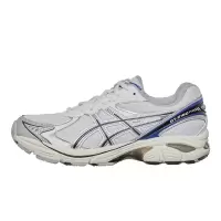 亚瑟士(ASICS)女士棒球鞋白色深海蓝侧身条纹缓震透气跑步鞋