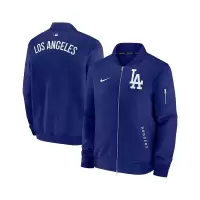耐克(NIKE)男款洛杉矶道奇球队同款耐克防风拉链棒球夹克
