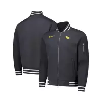 耐克(NIKE)男士防寒尼克斯队徽嵌花拉链夹克微绒内里运动外套