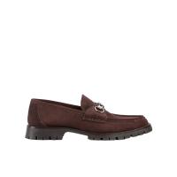 古驰(GUCCI)男鞋户外休闲鞋银色五金马衔扣橡胶凸纹鞋底舒适百搭