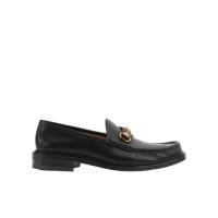 古驰(GUCCI)经典百搭马衔扣皮革乐福鞋男低跟户外休闲鞋金饰真皮