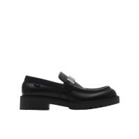 博柏利(BURBERRY)圆头小牛皮乐福鞋男户外休闲鞋马术骑士风格舒适