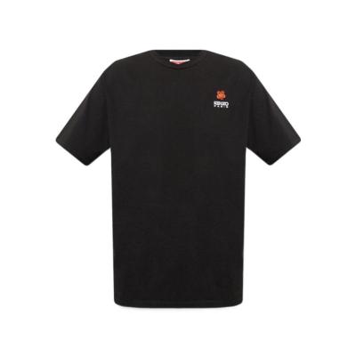 高田贤三(Kenzo)纯棉花卉刺绣圆领短袖运动T恤男装休闲百搭春季新款