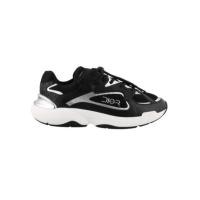 迪奥(Dior)小牛皮系带休闲运动鞋男圆头橡胶底黑色潮流跑步鞋