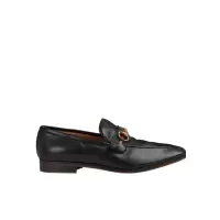 古驰(GUCCI)羊皮马衔扣乐福鞋男户外休闲鞋平底舒适百搭配饰织带